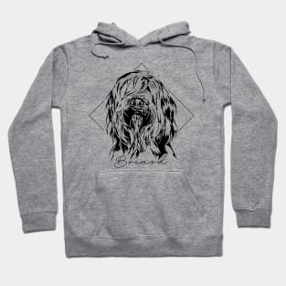 Briard Berger dog Portrait Hoodie